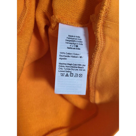 J. Crew University Terry Short Sleeve Lace Up Cotton Shirt Orange Size XS NWT - Picture 5 of 6